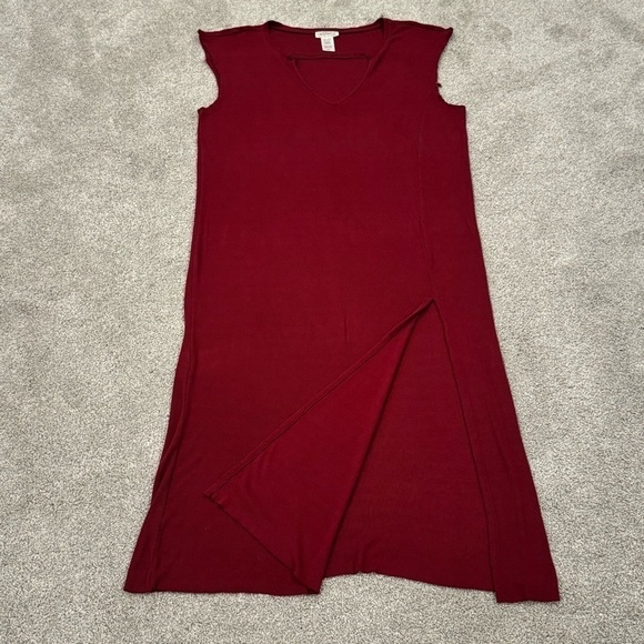 l*space Robyn V Neck Midi Dress in Cabernet Sheath Dress Size Medium NWOT - Picture 4 of 8